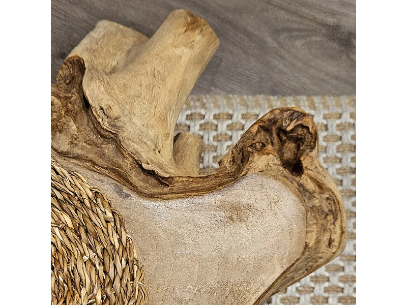 Table basse 68 x 70 cm en racine de teck naturel - GEPPETTO