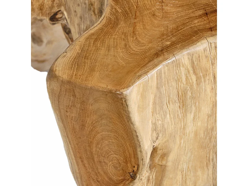 Table basse 68 x 70 cm en racine de teck naturel - GEPPETTO