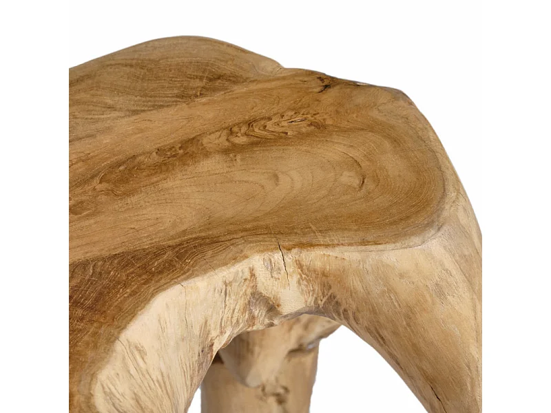Table basse 68 x 70 cm en racine de teck naturel - GEPPETTO