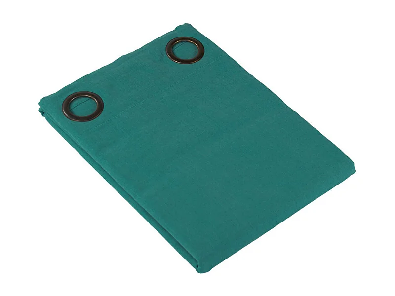 Rideau 140 x 250 cm en tissu turquoise avec 8 œillets - CELESTIA 4527