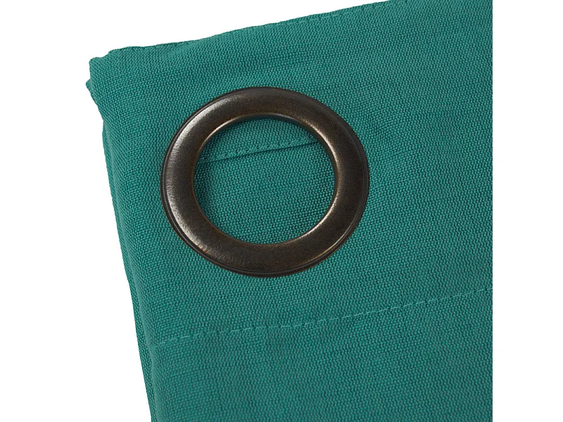 Rideau 140 x 250 cm en tissu turquoise avec 8 œillets - CELESTIA 4527