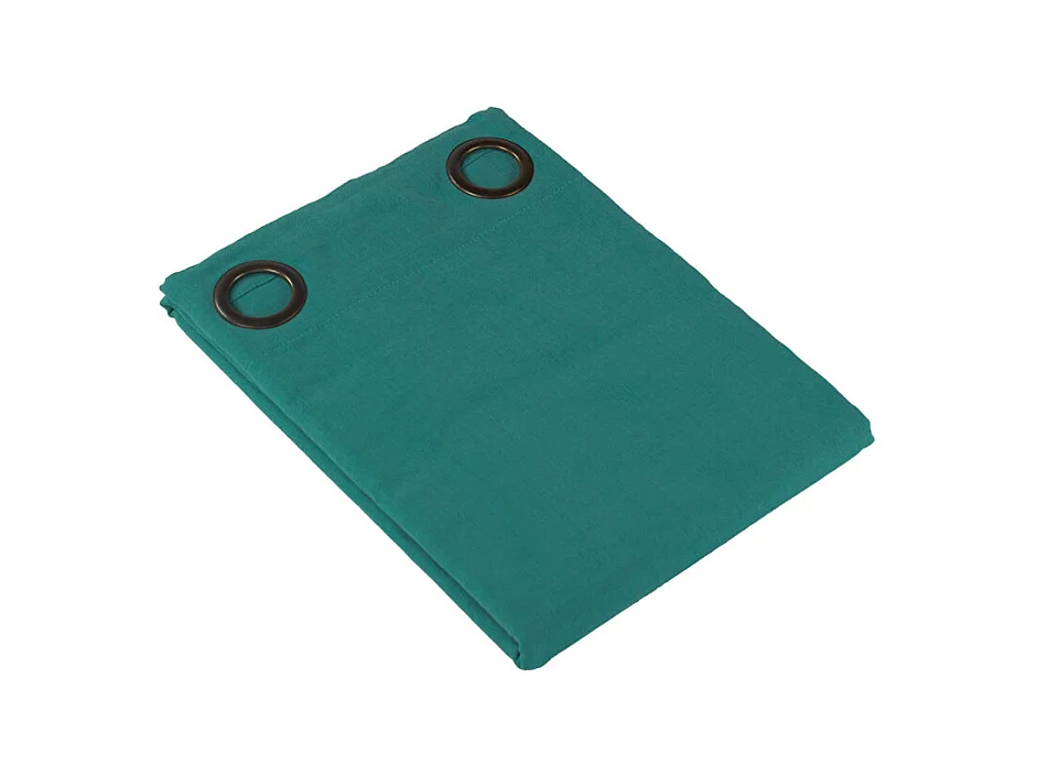 Rideau 140 x 250 cm en tissu turquoise avec 8 œillets - CELESTIA 4527