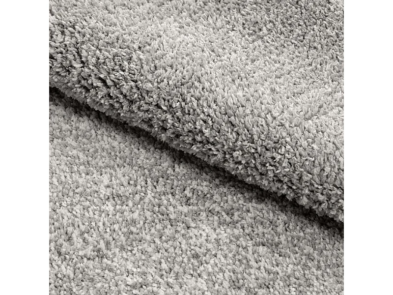 Tapis 200 x 300 cm shaggy à poils courts doux gris clair – COSMOS