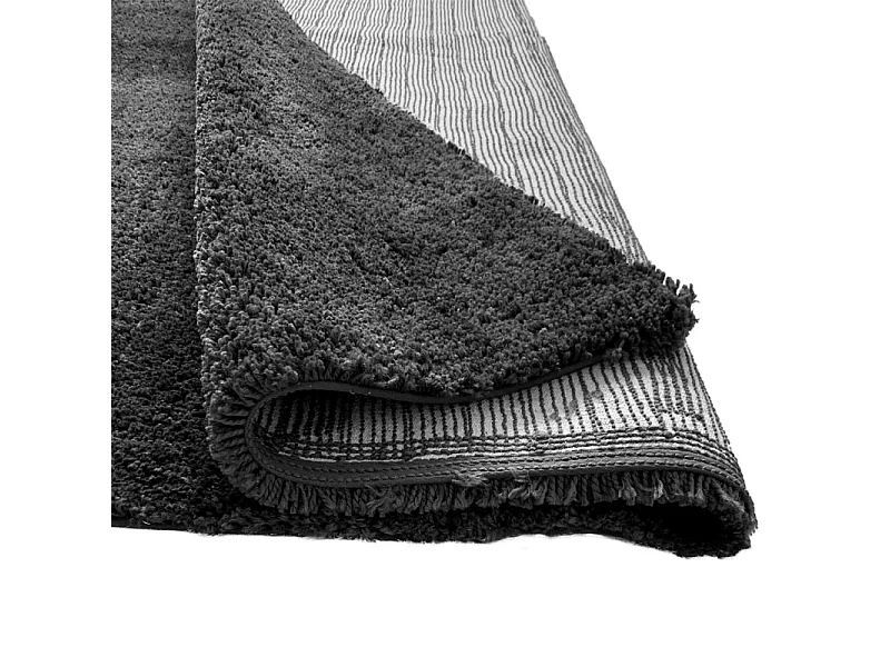 Tapis 160 x 230 cm shaggy à poils courts doux gris anthracite – COSMOS