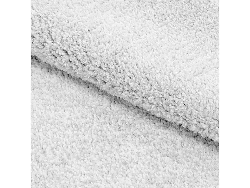Tapis 200 x 300 cm shaggy à poils courts en tissu doux blanc – COSMOS