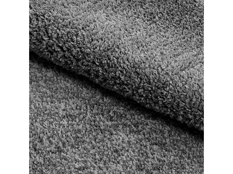 Tapis 200 x 300 cm shaggy à poils courts gris anthracite – COSMOS