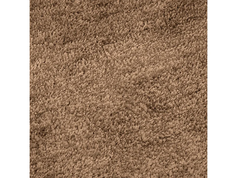 Tapis 160 x 230 cm shaggy à poils courts doux marron – COSMOS