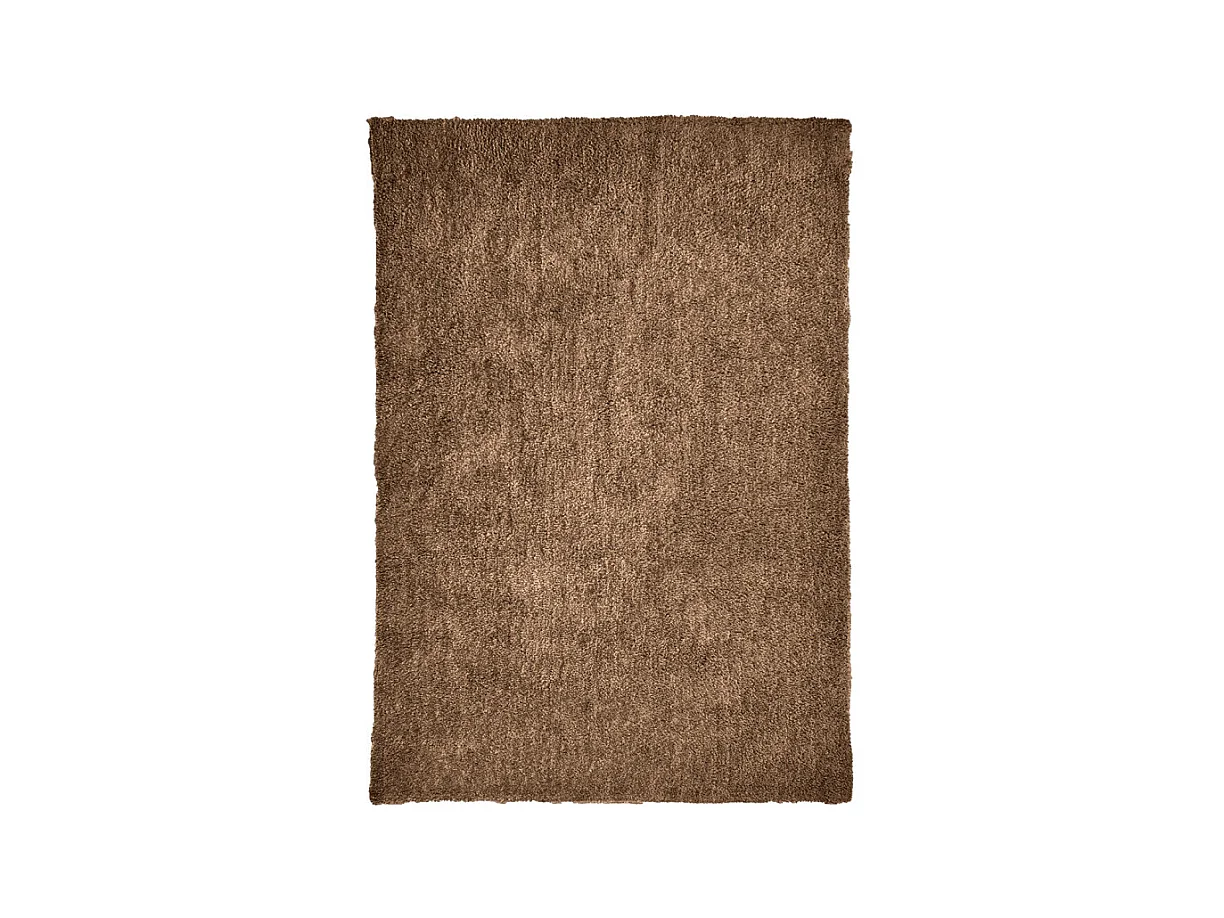 Tapis 200 x 300 cm shaggy à poils courts doux marron – COSMOS