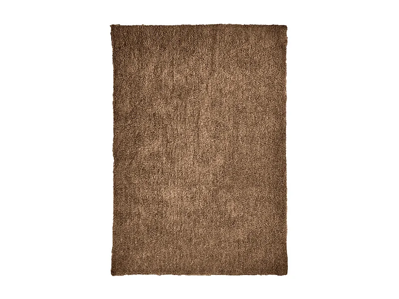 Tapis 200 x 300 cm shaggy à poils courts doux marron – COSMOS