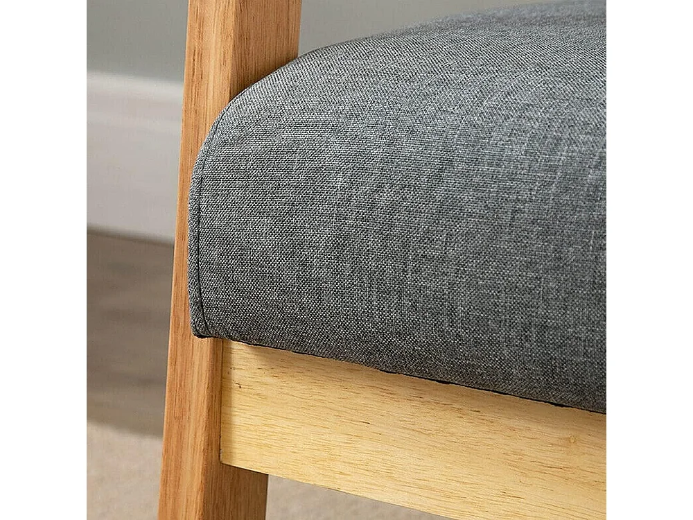 Canapé 2 Places salon moderne, en Tissu Lin, cadre en bois, Gris,107x60x76cm