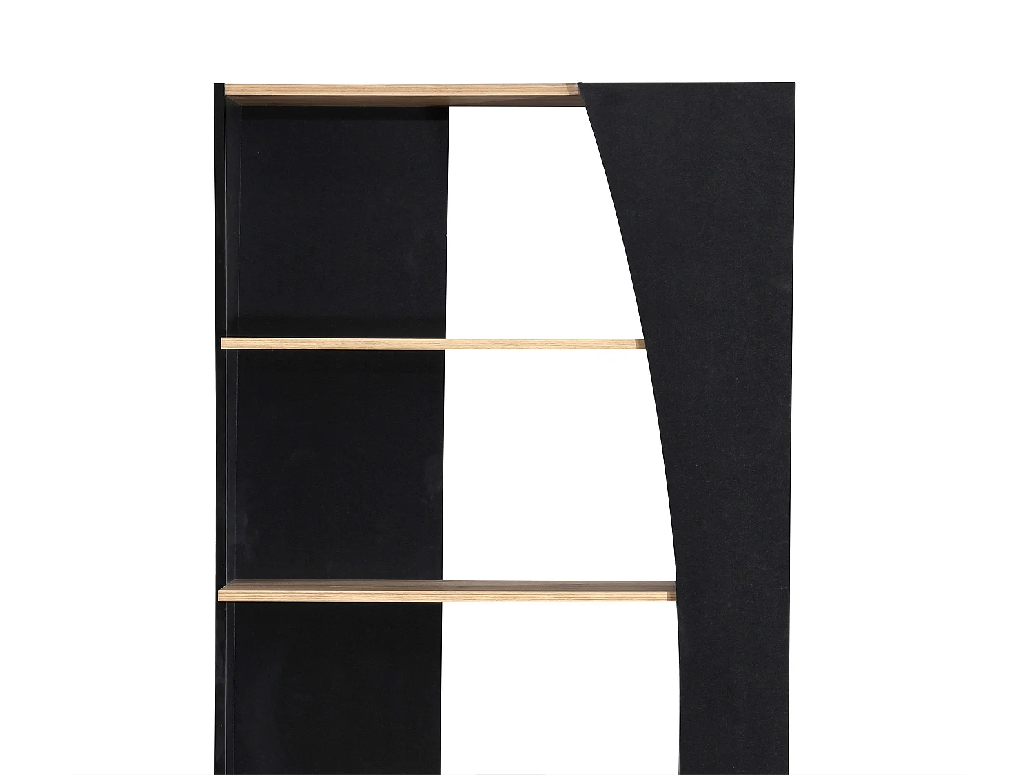 Bokhylla med 5 hyllor - Svart och Naturell - JILORA