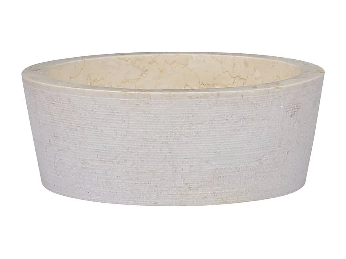 Fiera  Lavandino Crema Ø40x15 cm in Marmo