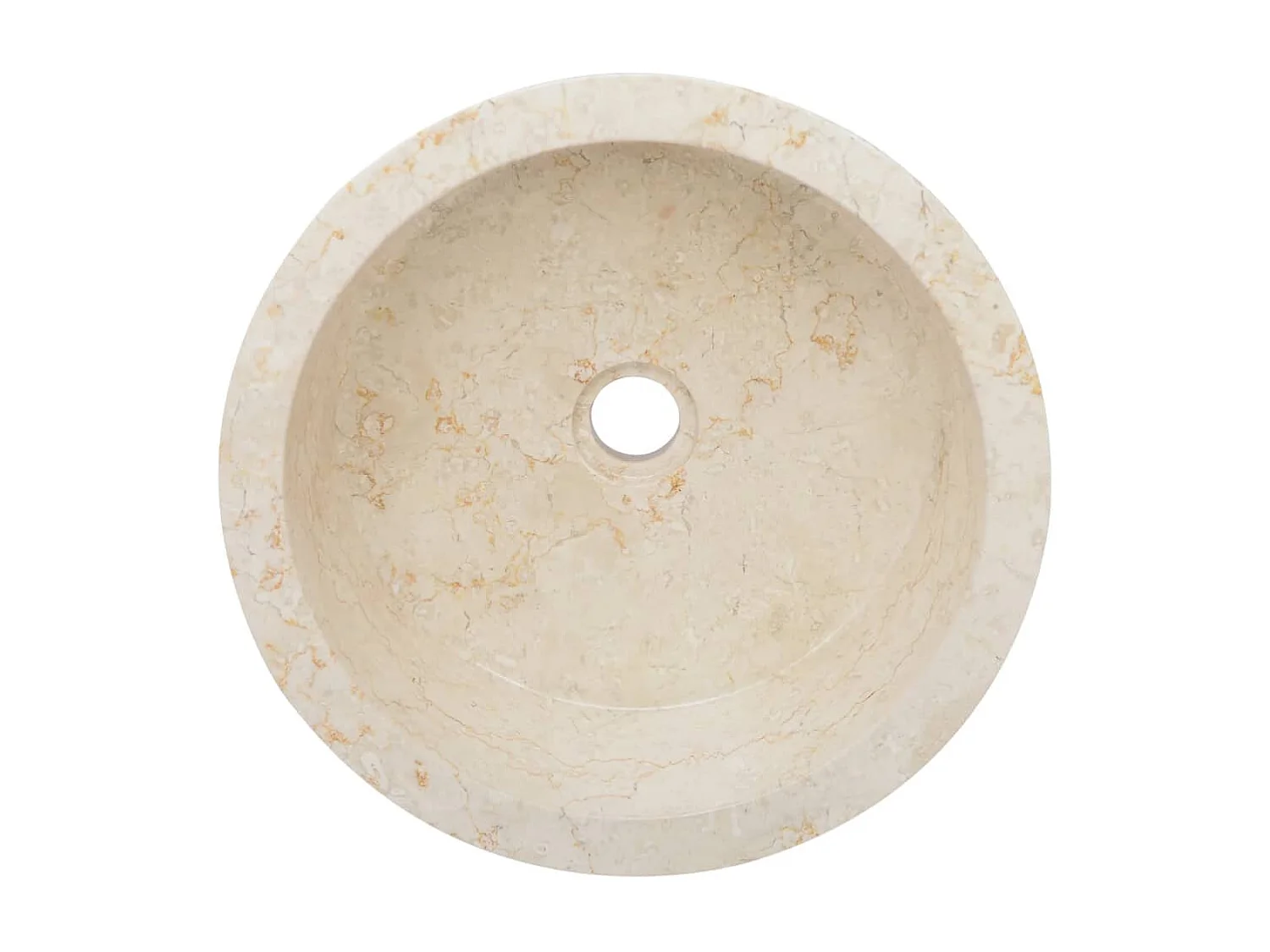 Fiera  Lavandino Crema Ø40x15 cm in Marmo