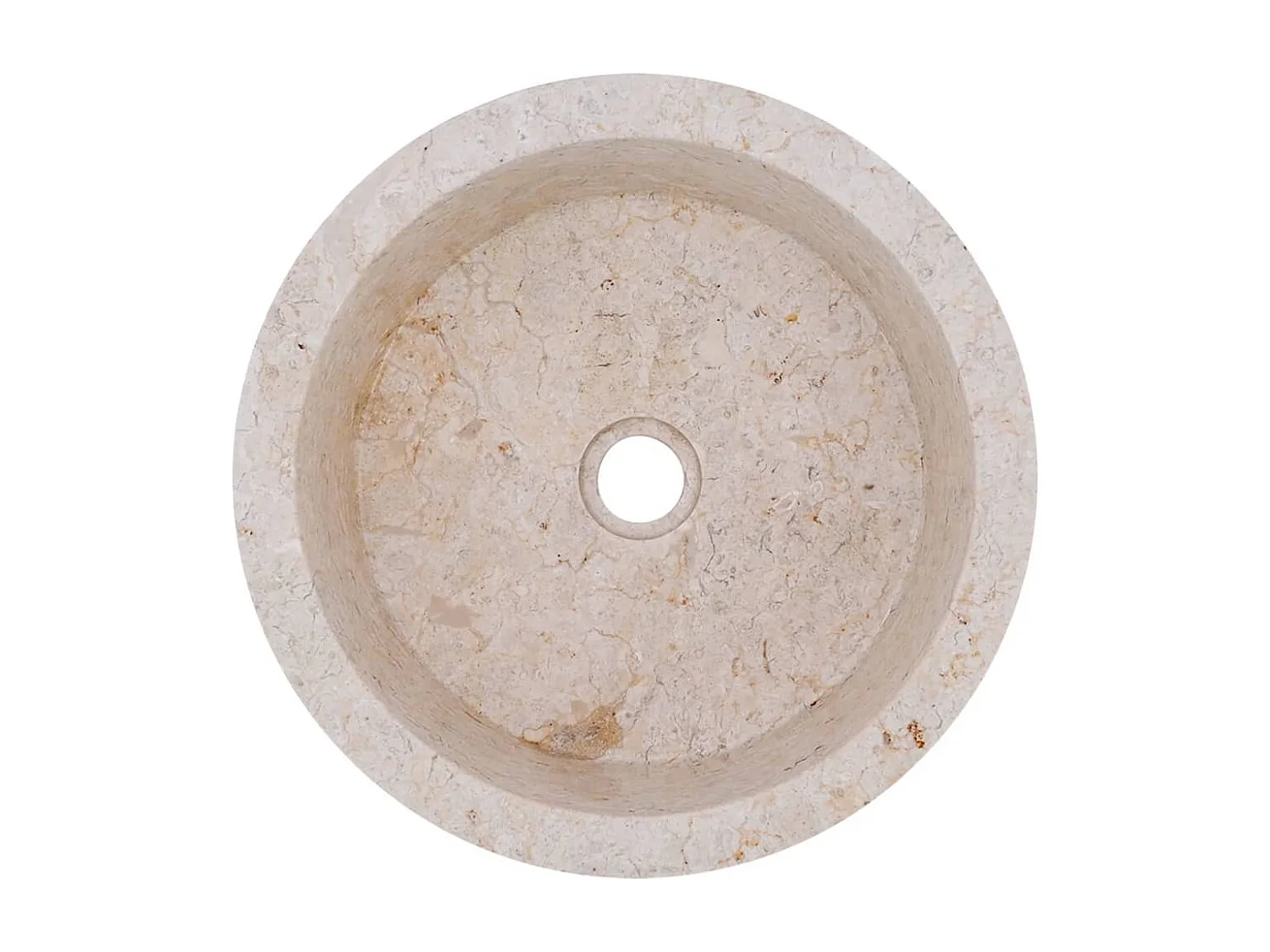 Fiera  Lavandino Crema Ø40x15 cm in Marmo