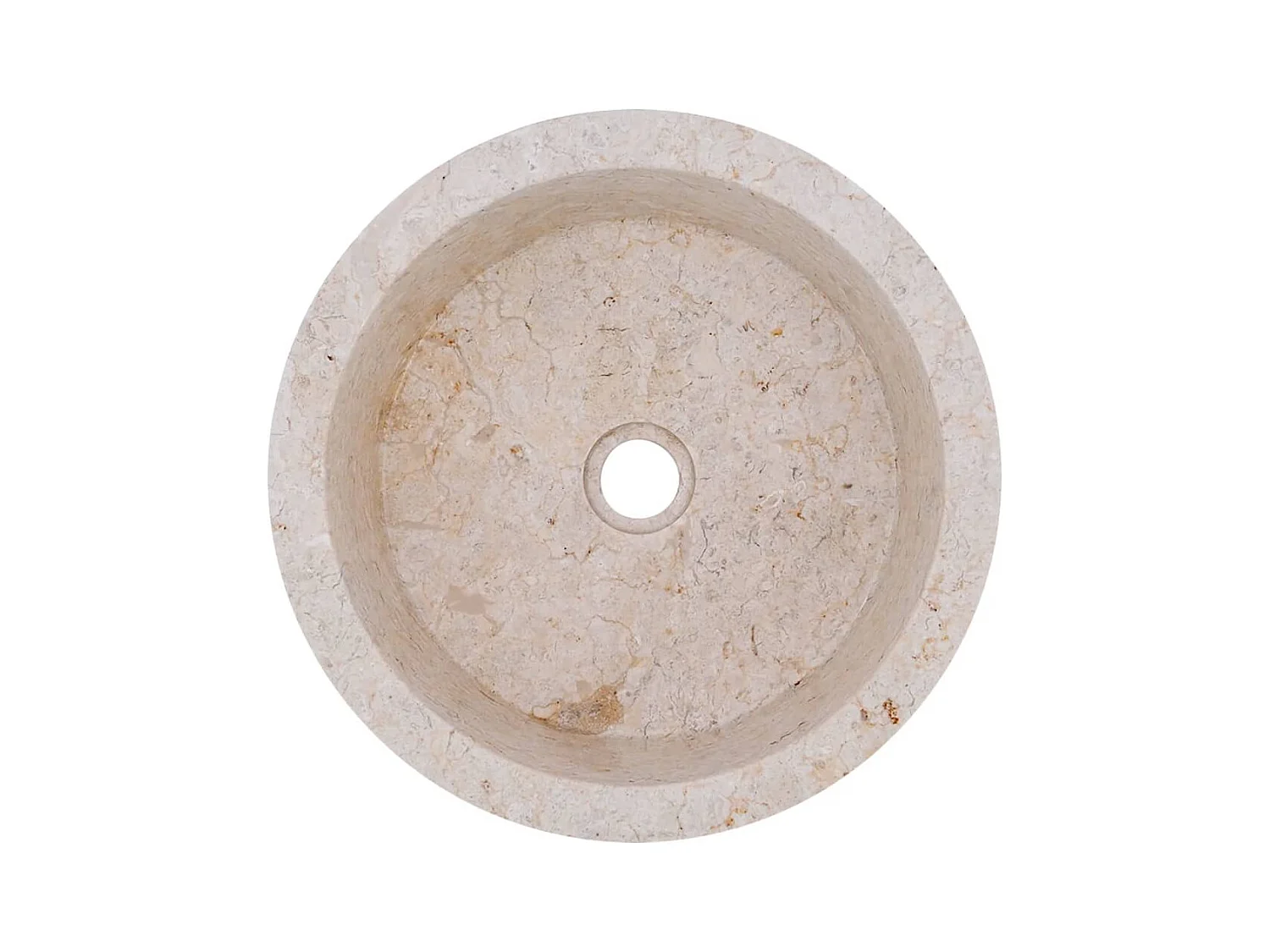 Fiera  Gootsteen Ø40x15 cm marmer crèmekleurig