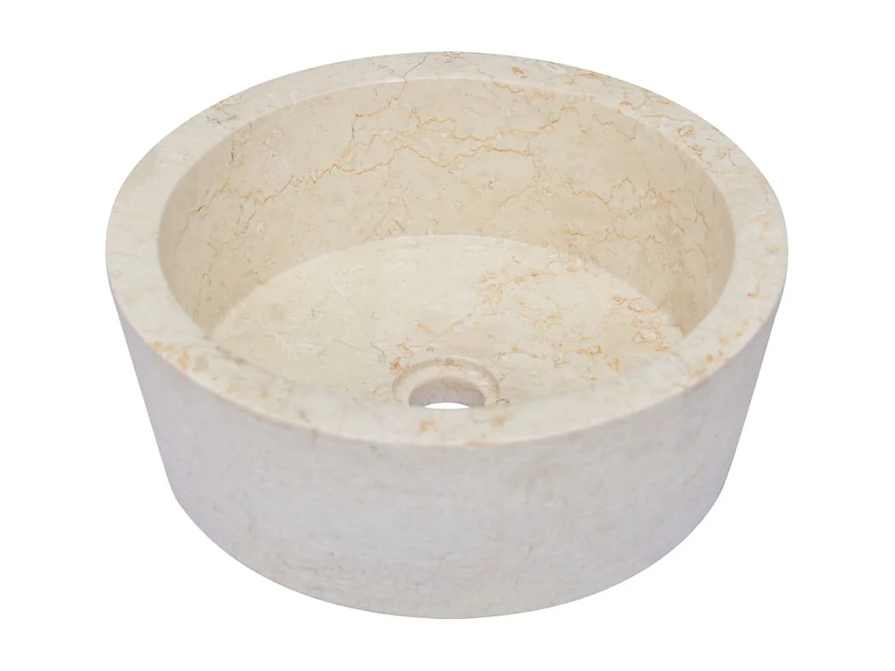 Fiera  Waschbecken Creme Ø40x15 cm Marmor