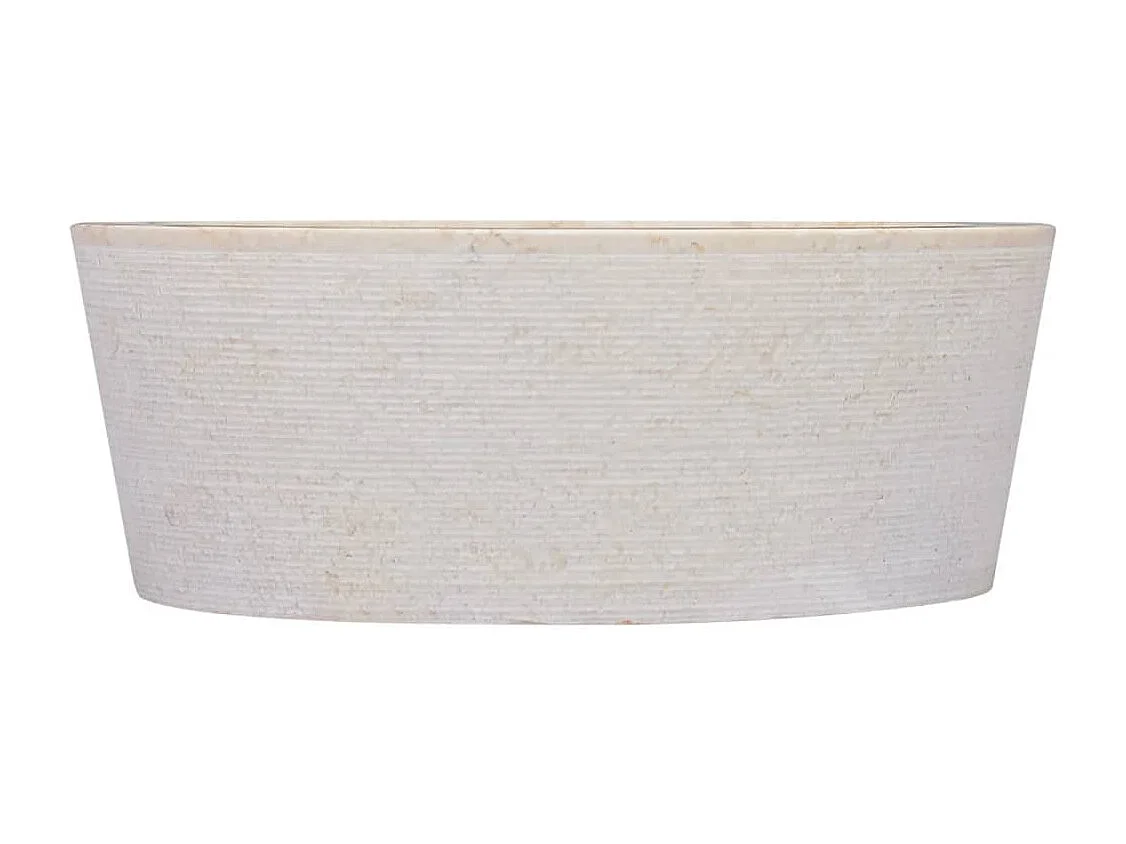 Fiera  Waschbecken Creme Ø40x15 cm Marmor