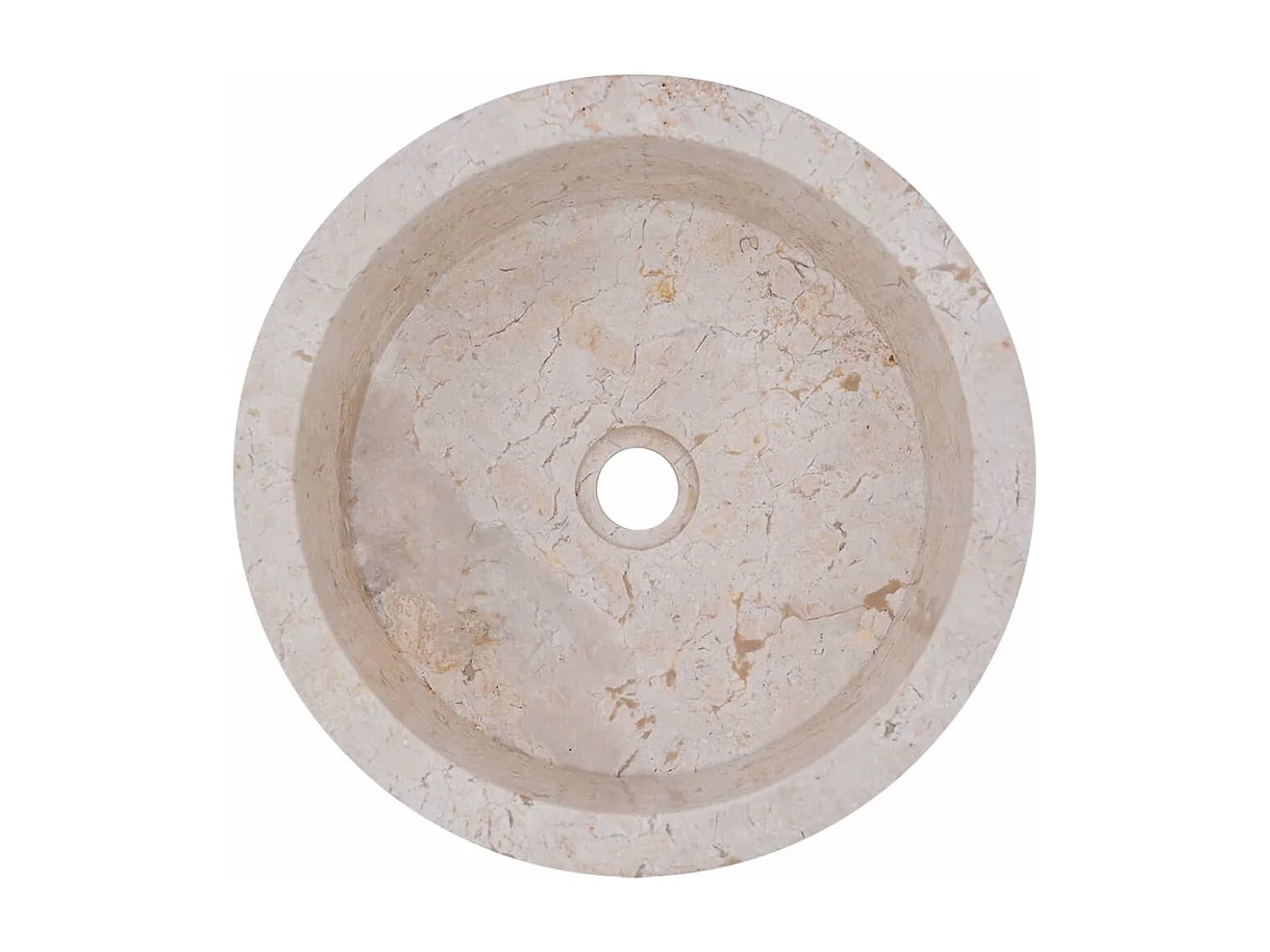 Fiera  Waschbecken Creme Ø40x15 cm Marmor