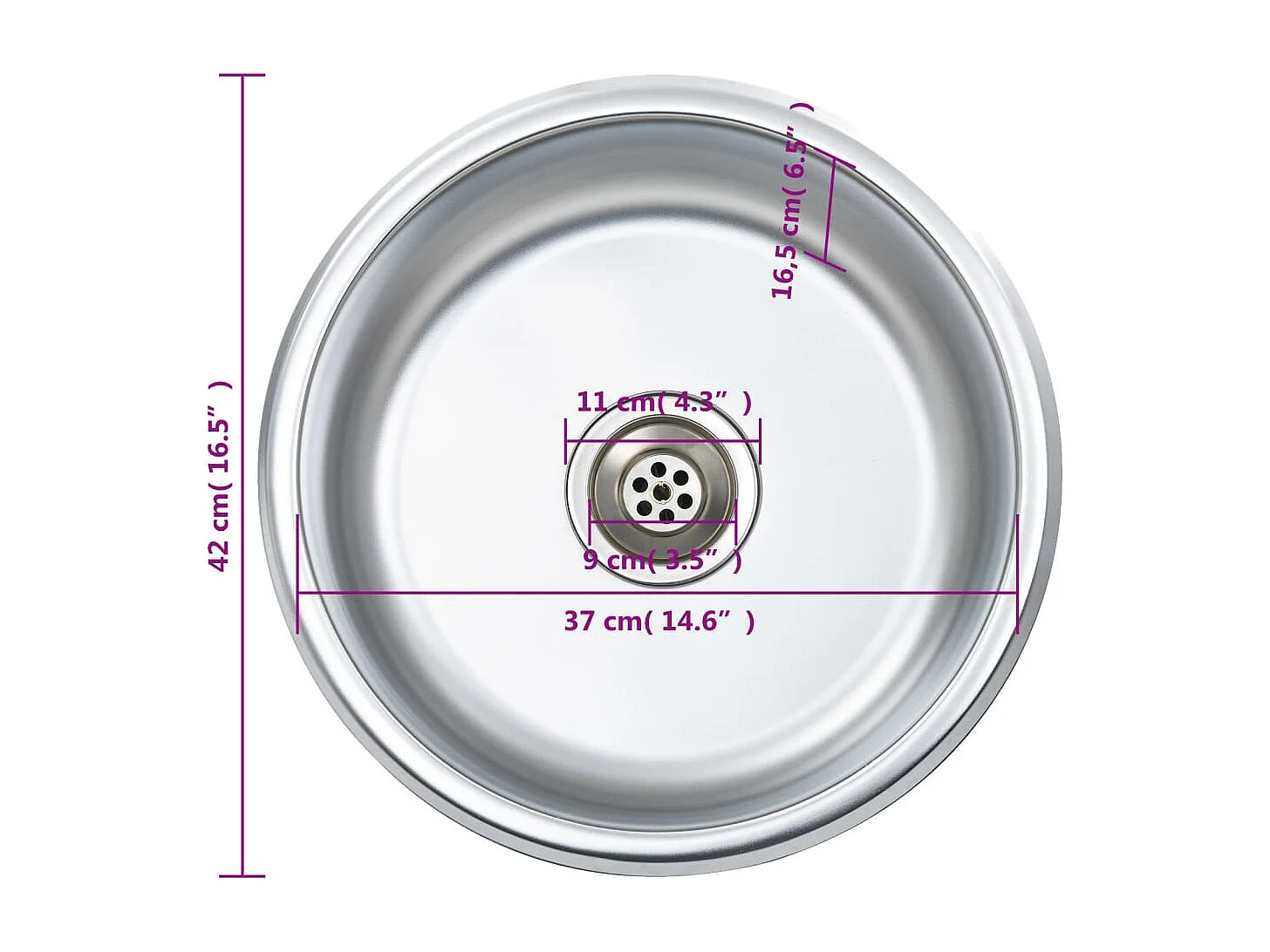 Helene Marie  Gootsteen met afvoer en zwanenhals roestvrij staal