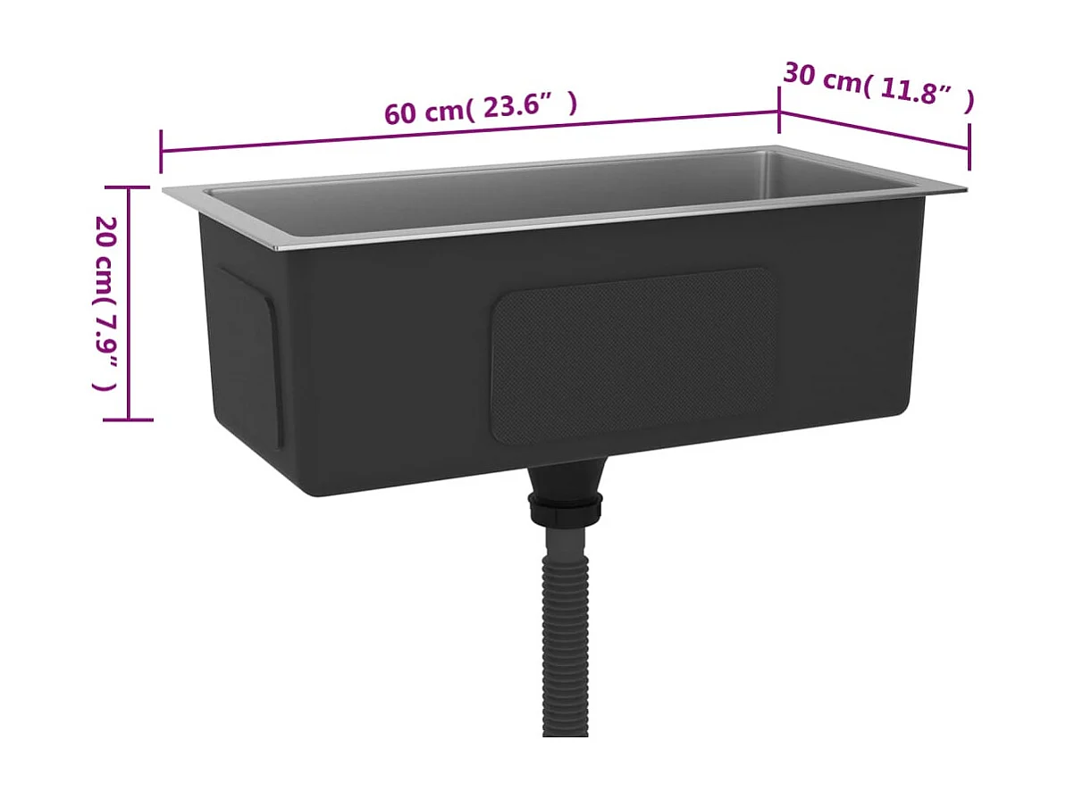 Hicksville  Gootsteen handgemaakt roestvrij staal