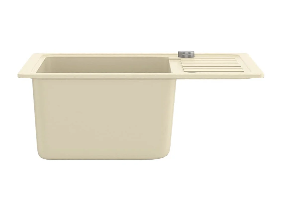 Oksbøl  Évier de cuisine Granit Seul lavabo Beige