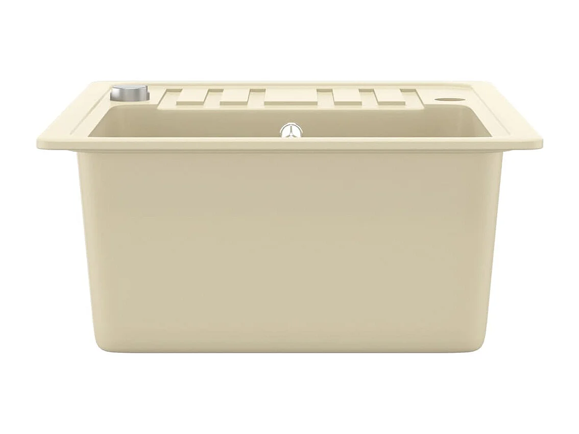 Oksbøl  Gootsteen enkele bak graniet beige