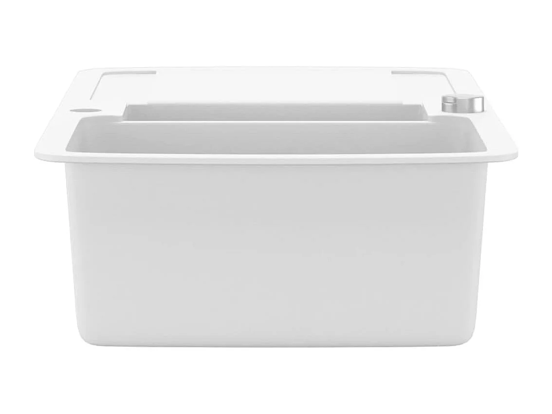 Delgany  Évier de cuisine Granit Double lavabo Blanc