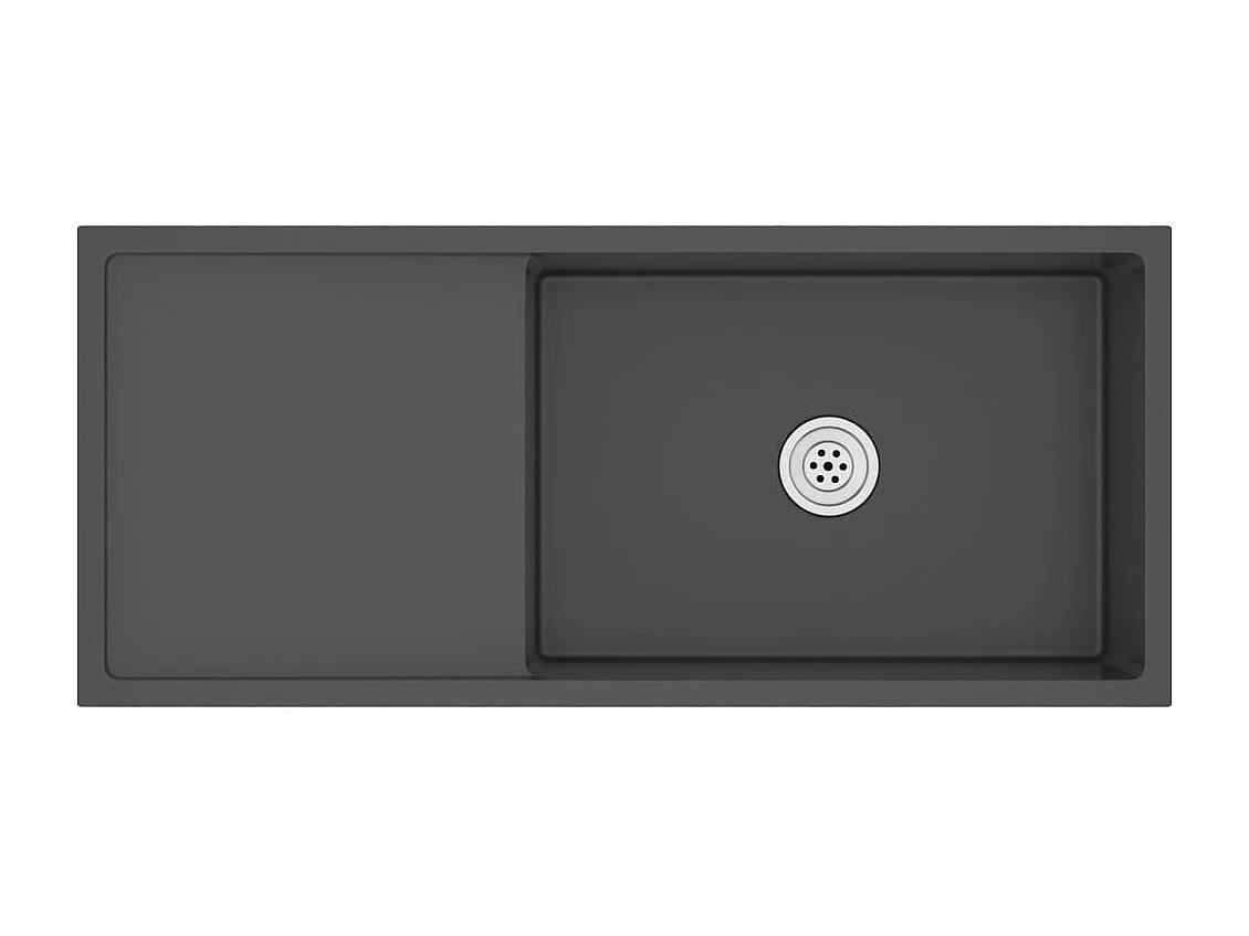 Hicksville  Évier de cuisine fait main Noir Acier inoxydable