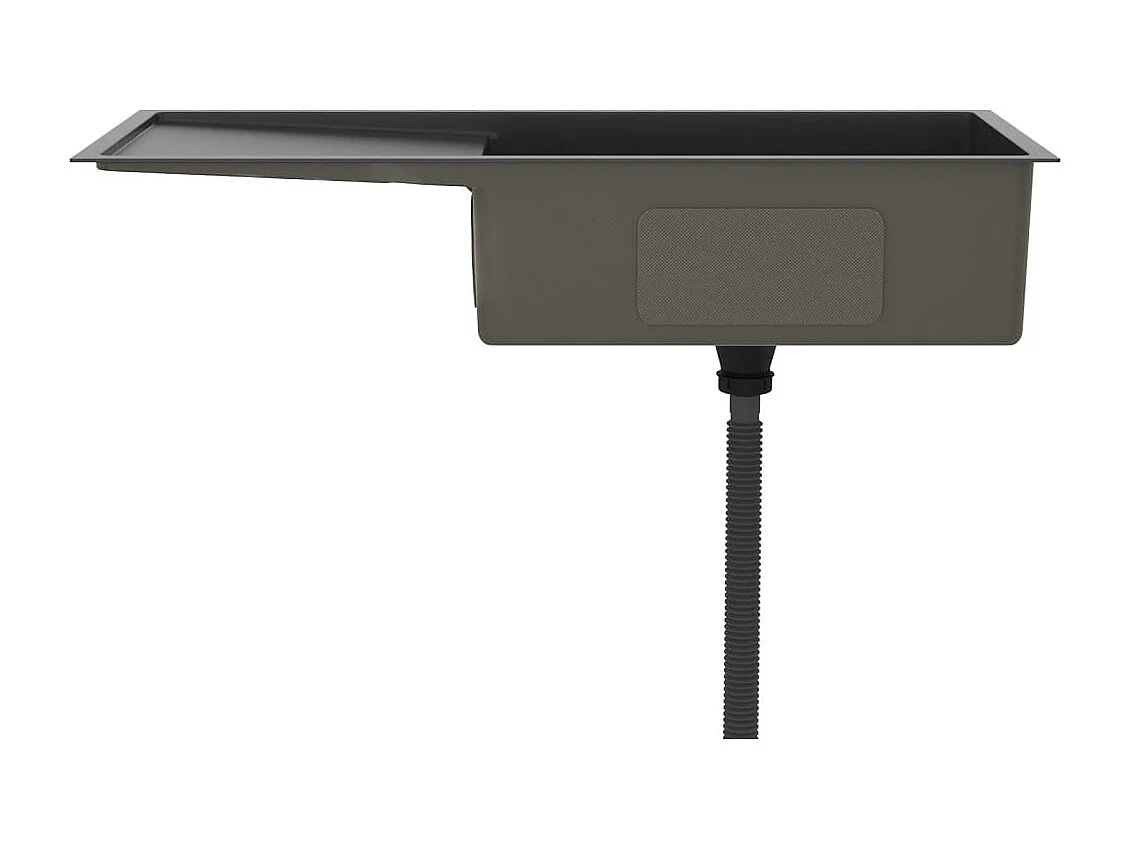 Hicksville  Évier de cuisine fait main Noir Acier inoxydable