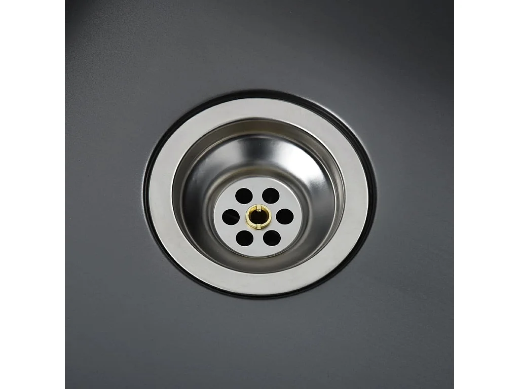 Hicksville  Évier de cuisine fait main Noir Acier inoxydable