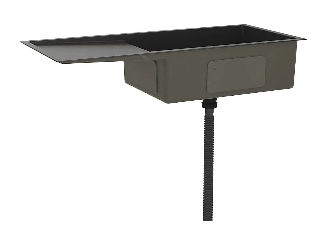 Hicksville  Évier de cuisine fait main Noir Acier inoxydable