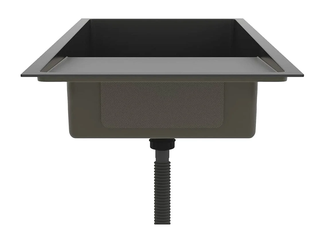 Hicksville  Évier de cuisine fait main Noir Acier inoxydable