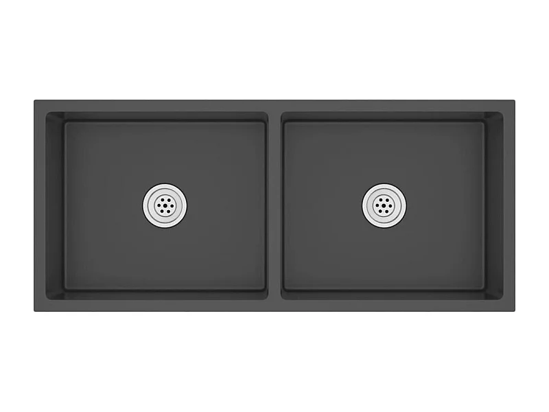 Hicksville  Gootsteen handgemaakt roestvrij staal zwart