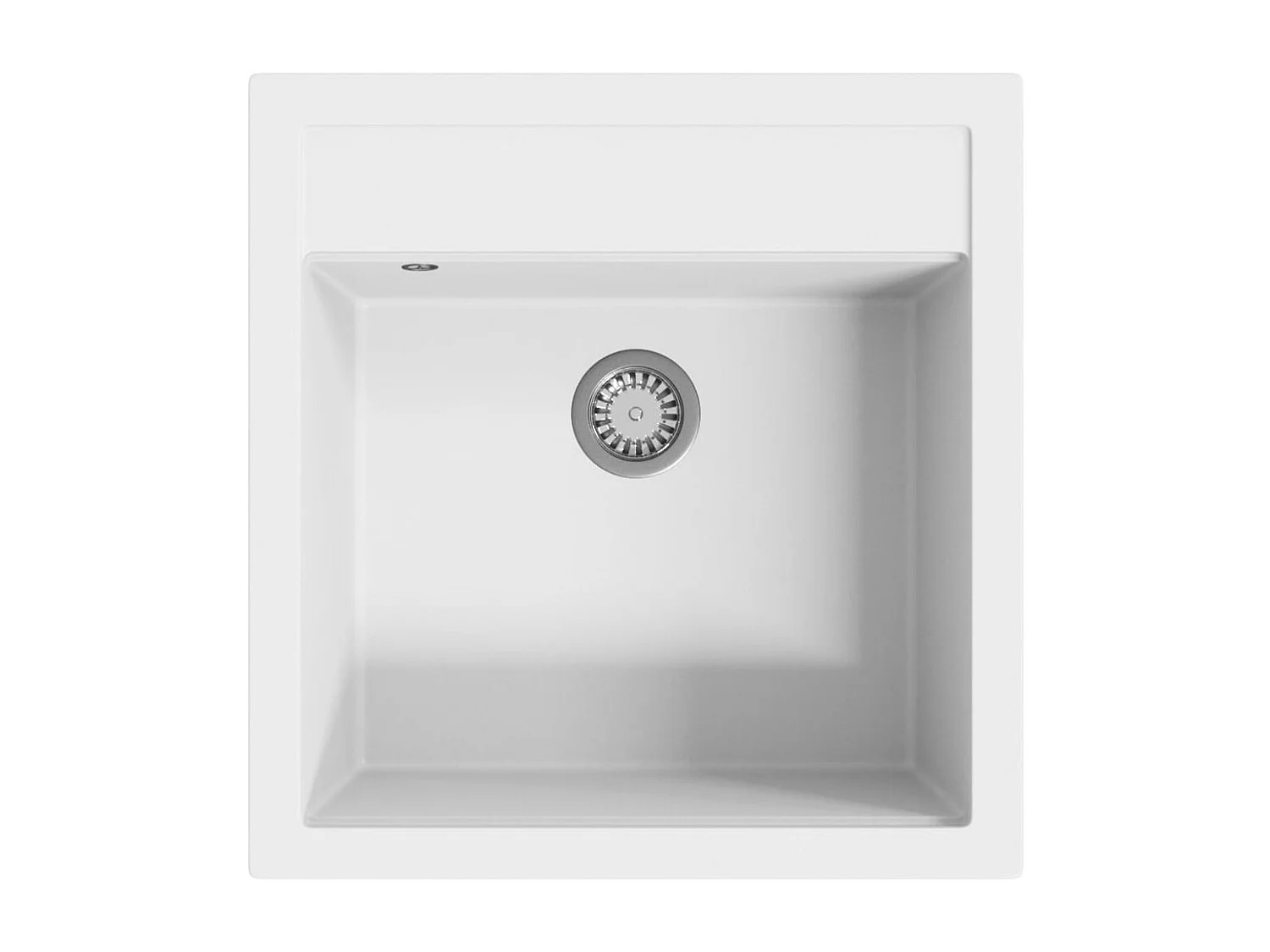 Herlaug  Évier de cuisine Granit Seul lavabo Blanc