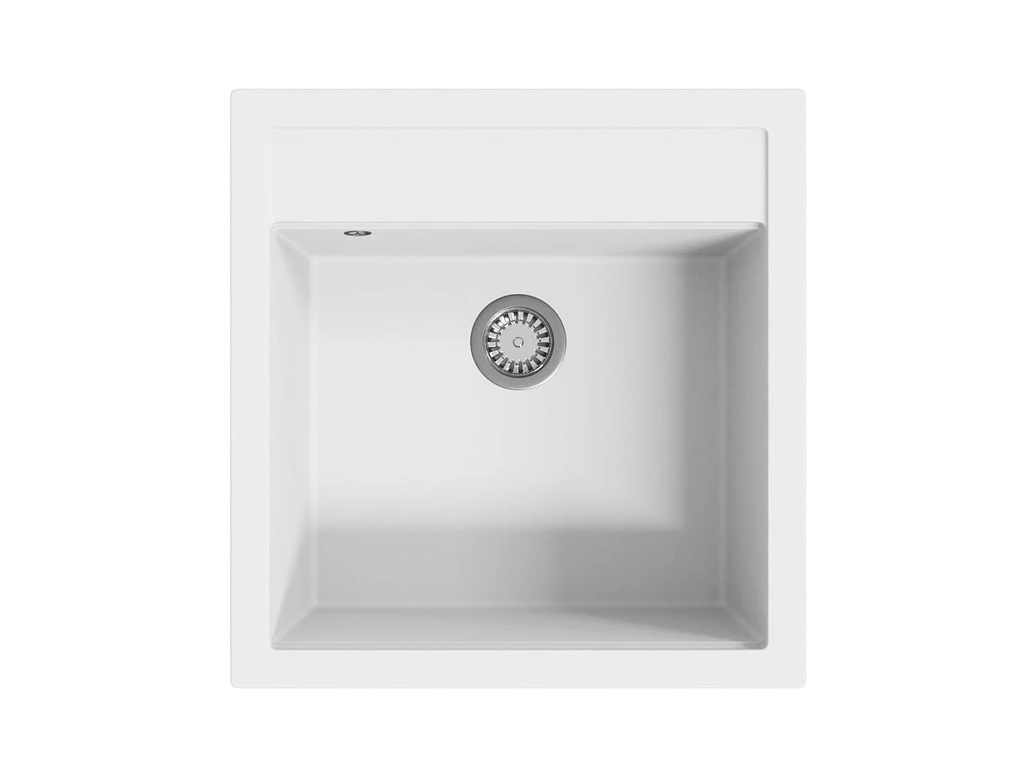 Herlaug  Évier de cuisine Granit Seul lavabo Blanc