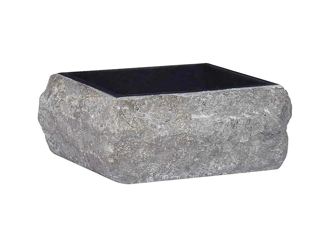 Hilmi  Lavabo Noir 30x30x13 cm Marbre