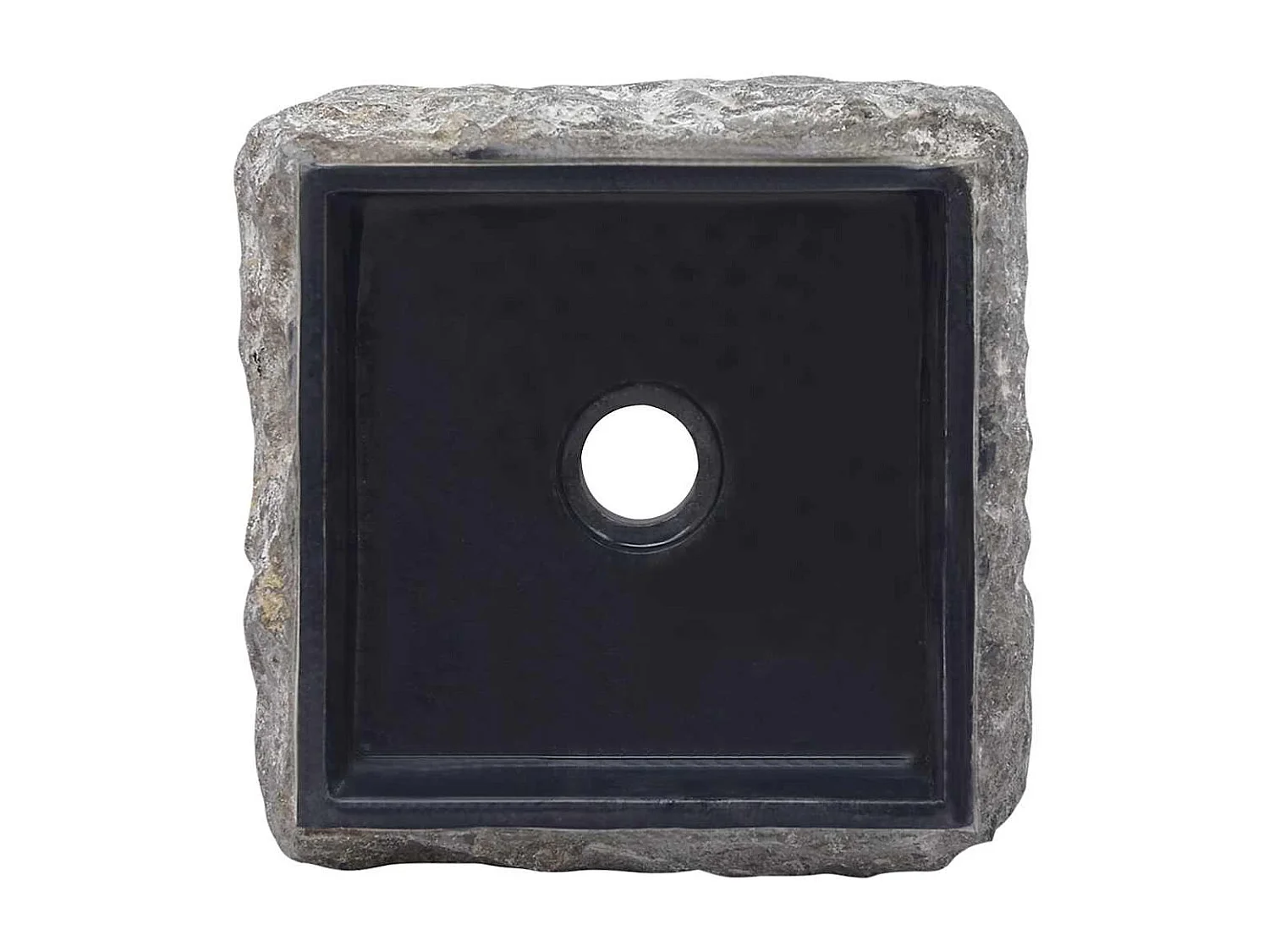 Hilmi  Waschbecken Schwarz 30x30x13 cm Marmor