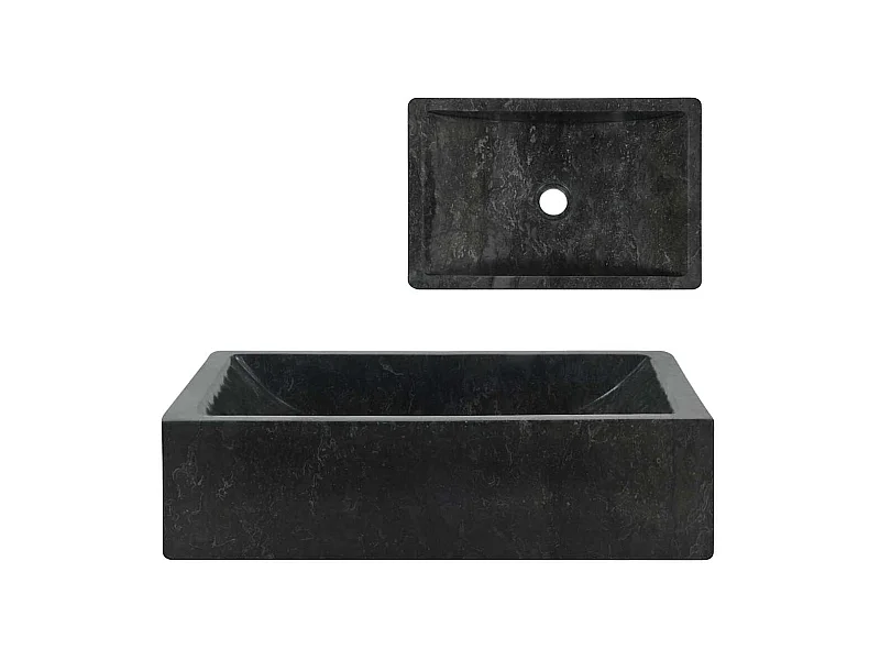 Jacques-Didier-Paul  Lavello 45x30x12 cm Marmo Lucido Nero