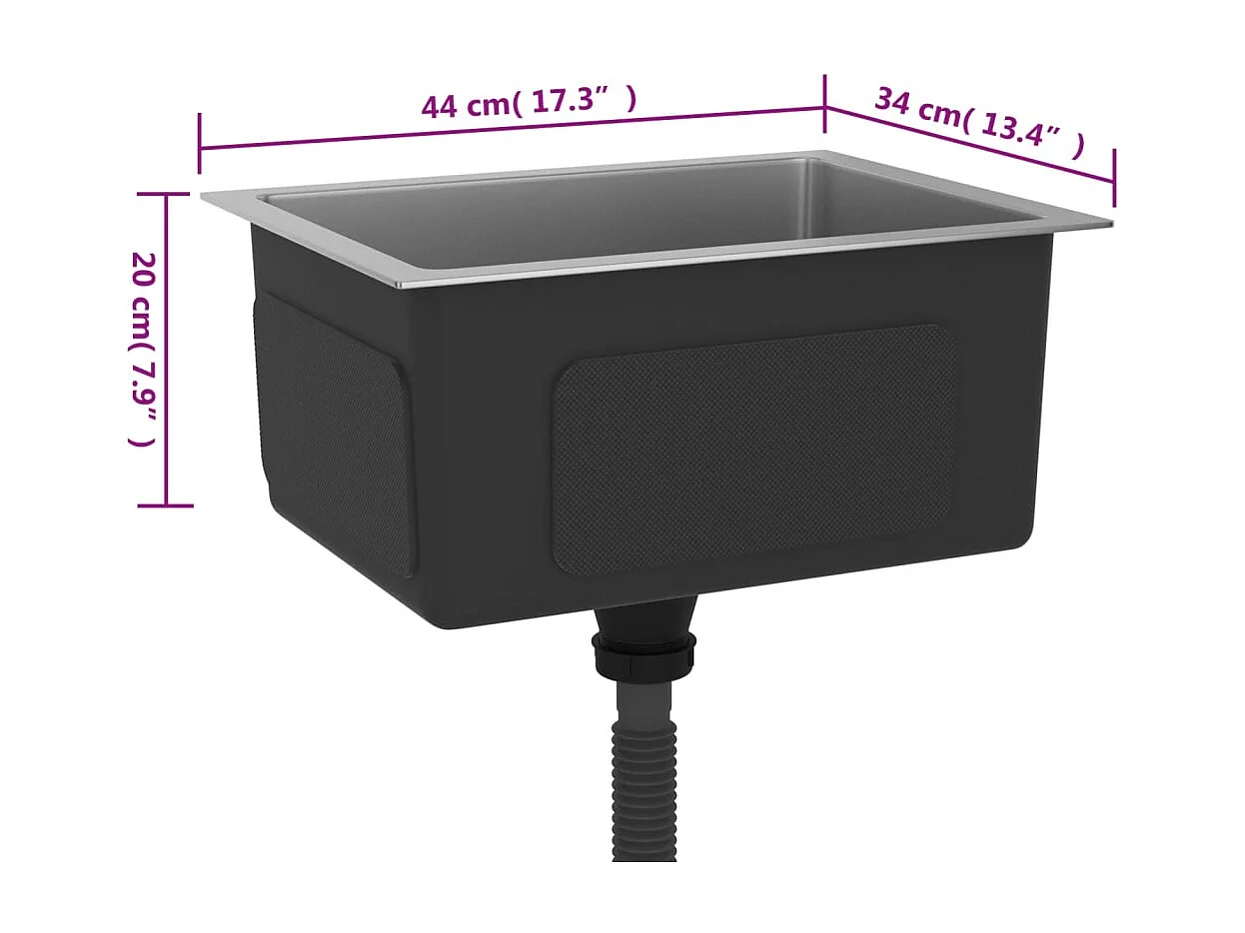 Hicksville  Gootsteen handgemaakt roestvrij staal