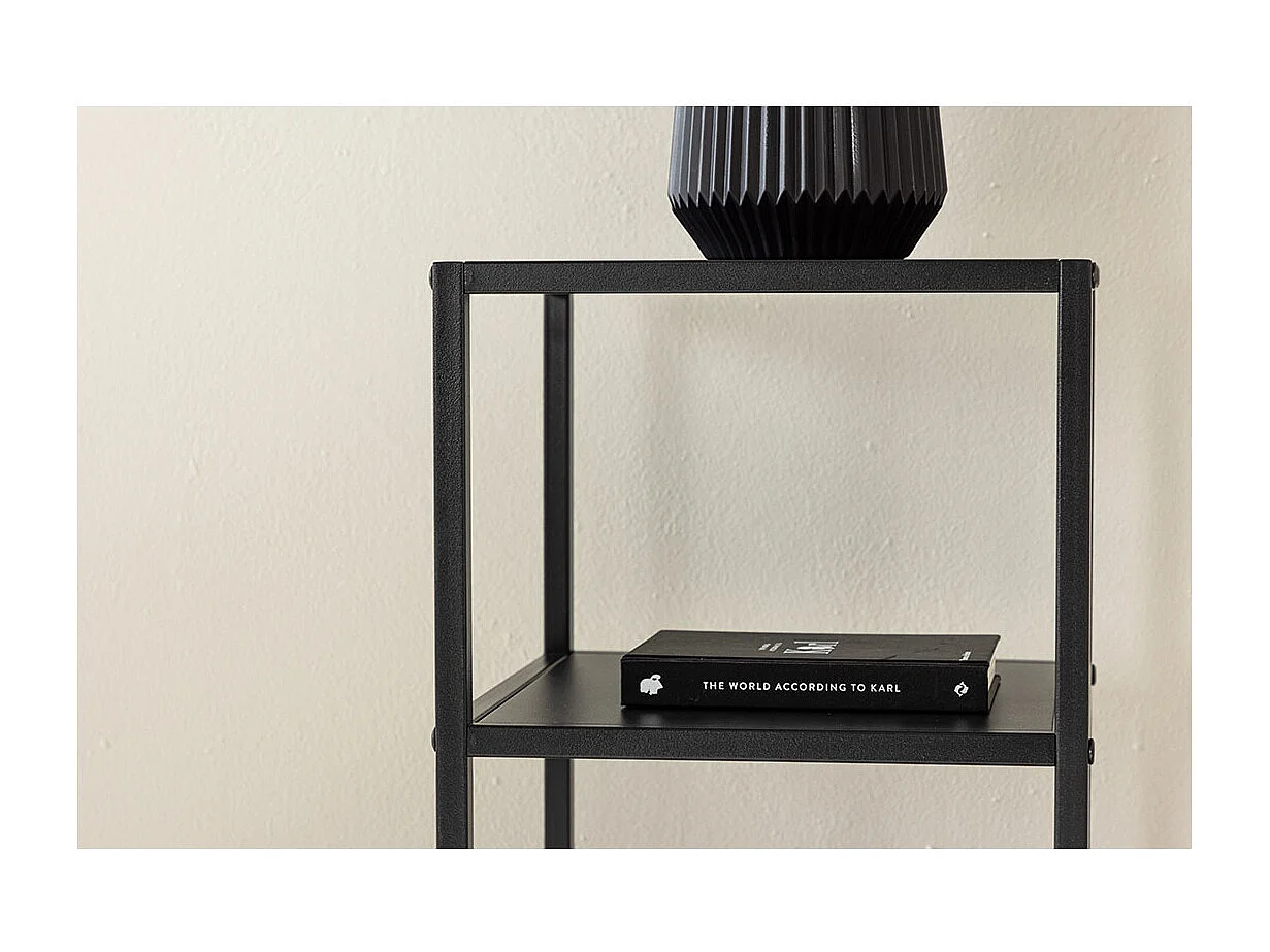 Table d'Appoint en Métal "Punta Arenas" 60cm Noir