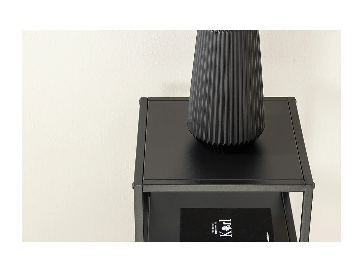 Table d'Appoint en Métal "Punta Arenas" 60cm Noir