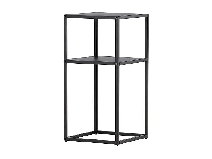 Tavolino angolare Punta 1 ripiano nero.