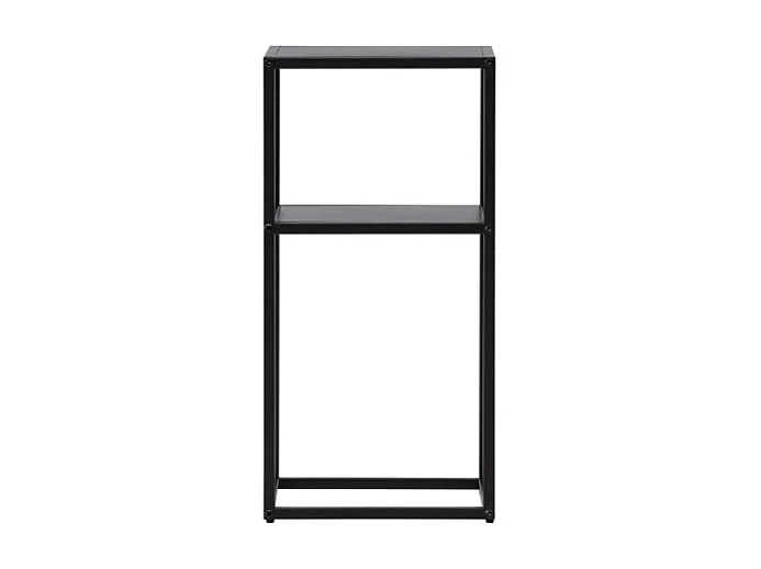 Tavolino angolare Punta 1 ripiano nero.