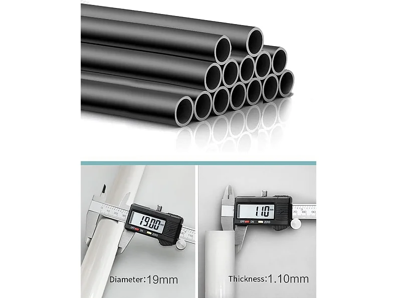 Kapstok Dubbel Kledingrek met Schoenenplank 4 Haken Garderobe,110x35x146cm - Zwart