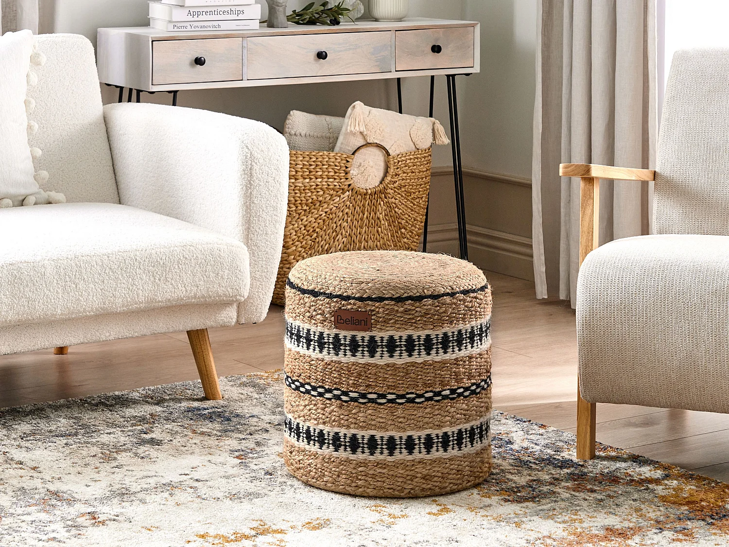 Pouf SADAYA Jute Beige