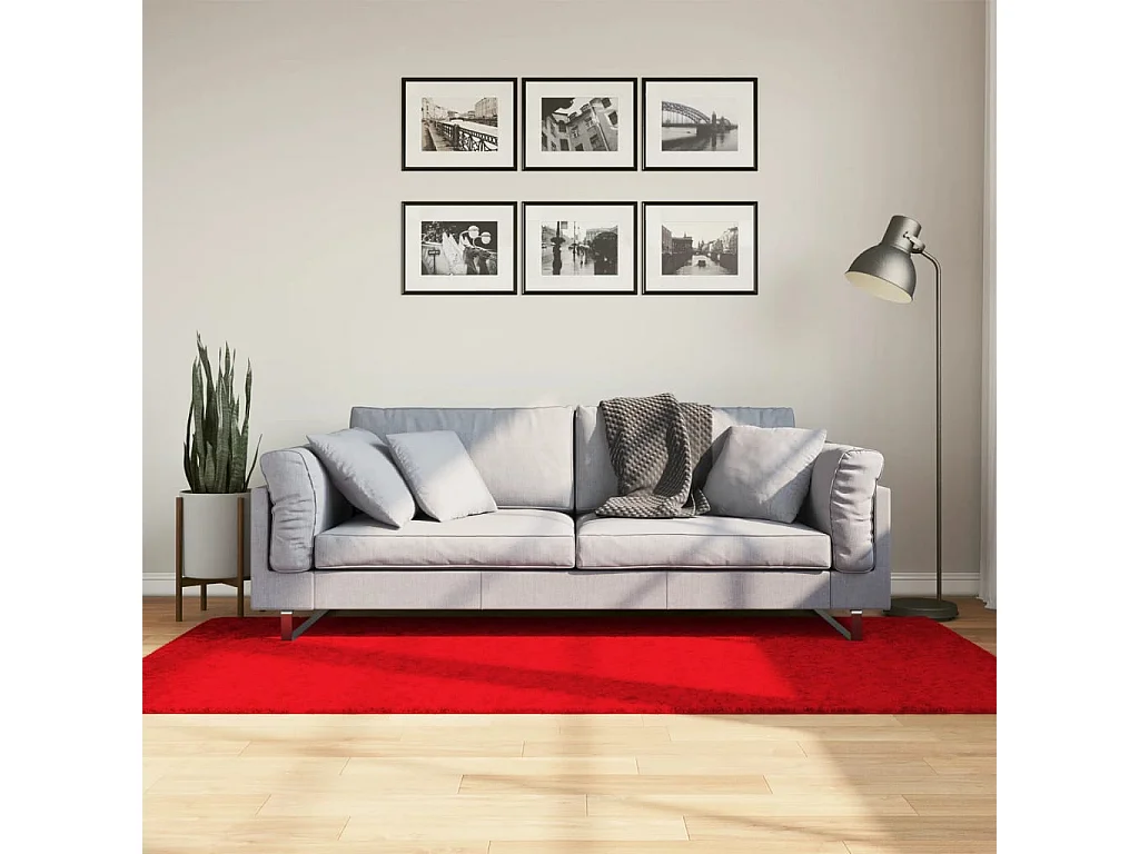 Sinto  Teppich OVIEDO Kurzflor Rot 100x200 cm