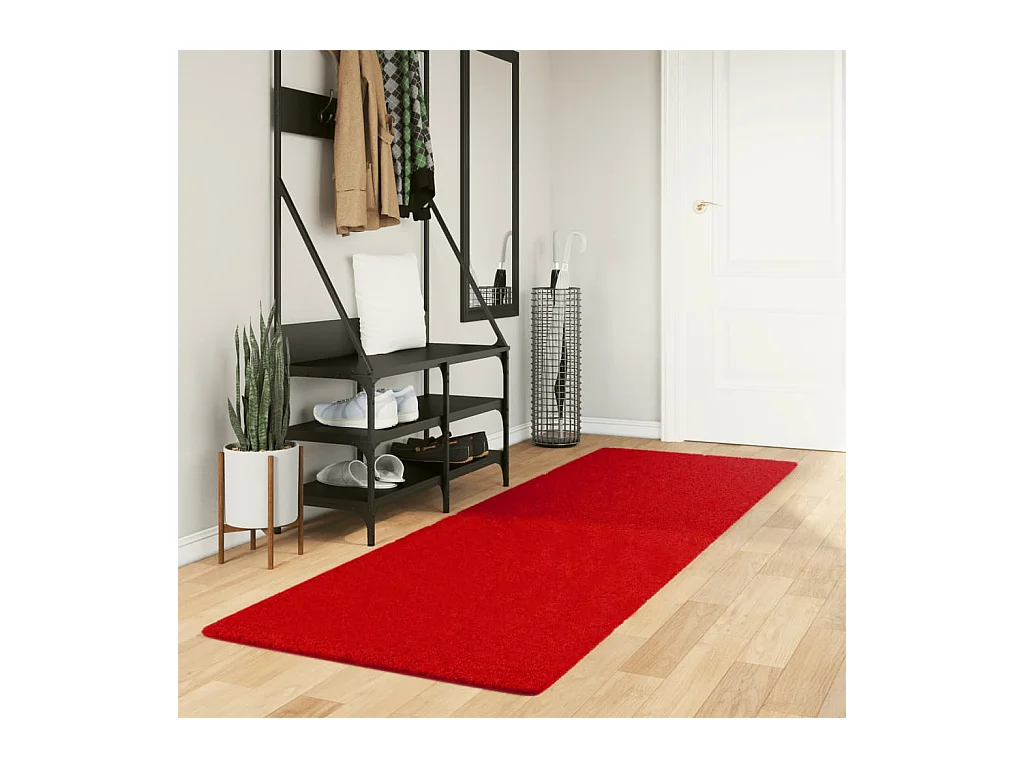 Sinto  Teppich OVIEDO Kurzflor Rot 80x250 cm