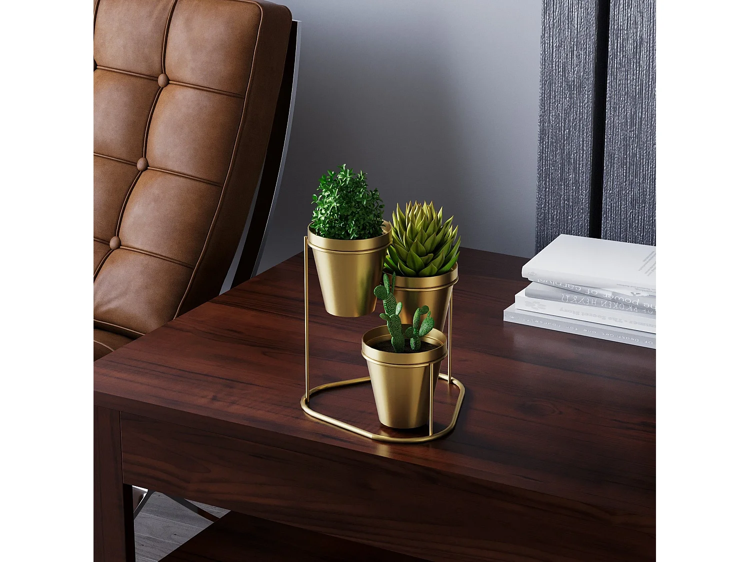 Porte pot Avilan L19xH20cm Métal Or