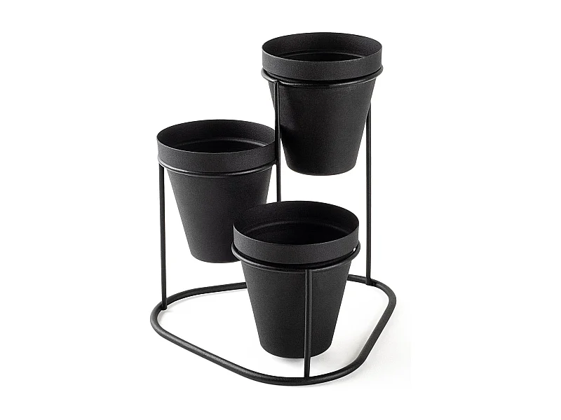 Porte pot Avilan L19xH20cm Métal Noir