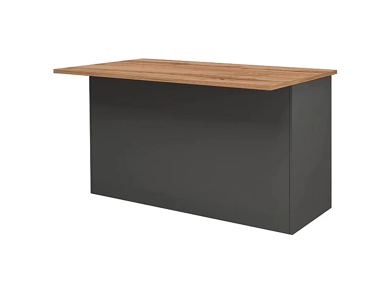 Dmora - Isola da cucina Tartaro, 155x90h90 cm, Antracite e Rovere